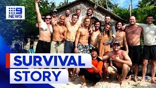 Aussie surfers story of survival after going missing off remote Indonesian island | 9 News Australia