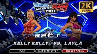 WWE SvR 2011 DLC  - Kelly Kelly (Sexy Devil) vs Layla | rpcs3 (PS3) 1440p