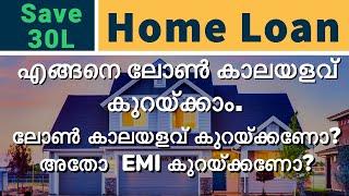 How to save Money in home Loan, Save 30 Lakh now ? Reduce EMI or Reduce duration which is better ?