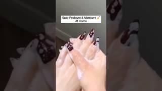 Easy Pedicure Manicure At Home /Hand & Feet Cleaning Tips #shorts #skincare #padicure #manicure