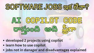 Developing 2 Projects with GitHub Copilot | Learn How to Use Copilot in Telugu | shravan sir