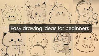 Easy drawing ideas for beginners | cute drawings | easy cute painting for beginners