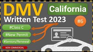 California DMV Written Test 2023 for Class C, Seniors/Renewal & New Permit Practice Test