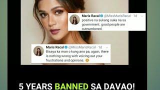 Maris racal banned in davao city