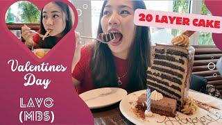 LAVO 20-LAYER CAKE!  Marina Bay Sands Food Review (VALENTINES DAY️)
