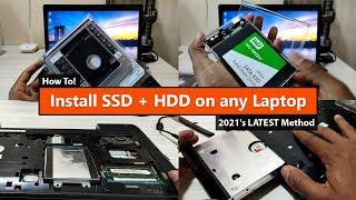 How To! Install SSD + HDD on Any Laptop - 2021's LATEST Method in Hindi