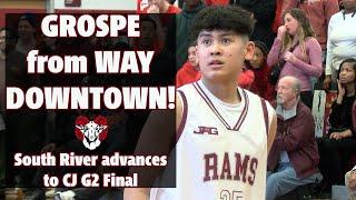 South River 72 Bound Brook 66 | CJ Group 2 Semifinal | Jeremy Grospe Go- Ahead Three Pointer