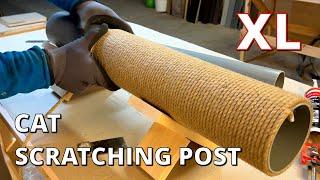 Cat Scratching Post with PVC pipes, rope and glue | DIY