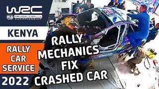 Rally Mechanics Crash Repair with Greensmith's M-Sport Ford Puma : WRC Safari Rally Kenya 2022