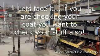 Railex System 1112 Coat Check Conveyor with Package Shelf