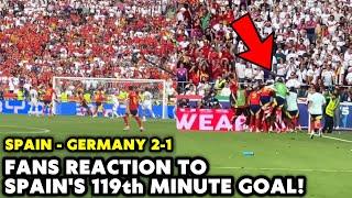 Fans reaction to Spain 119th minute goal | Spain - Germany 2-1 | Euro 2024