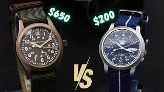 Is the Hamilton Khaki worth the extra $450 compared to the Seiko SNK?