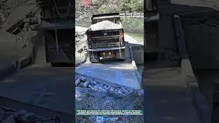 Seconds of Bridge Collapse Due to Overloaded Sand Truck- Satisfying jobs and machinery in the world