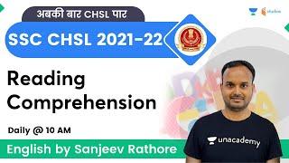 Reading Comprehension | English | SSC CHSL | By Sanjeev Rathore Sir | wifistudy studios