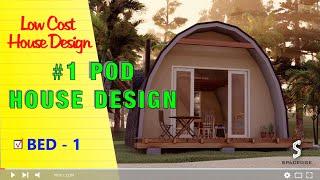 Affordable Small Pod House Design | Low Cost Tiny Pod House | Micro Cabin Design