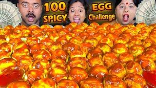 100 SPICY EGGS EATING CHALLENGE | EATING 100 HARD BOILED EGGS | Mukbang Food Challenge | Eating Show