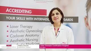 Rabia Usman - Aesthetician, Pakistan, Reviewing IMA Laser Course