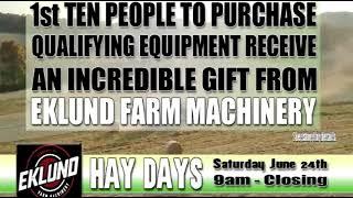 Eklund Farm Equipment Hay Days 2023  TV Ad