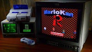 Mario Kart R (SNES hack) Sony Trinitron PVM-14M4U CRT monitor stream