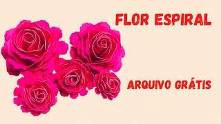 Flor Espiral  - Arquivo grátis