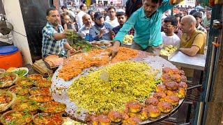 NEXT LEVEL Vegetarian Food in VARANASI - Indian Street Food tour of Banaras, India