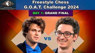 Final Day 1 | Magnus Carlsen vs Fabiano Caruana - Game 1 | Freestyle Chess G.O.A.T. Challenge 2024