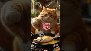 Fat Orange Cat Goes Fishing, Cooks Gourmet Dinner, and Eats Like a King 