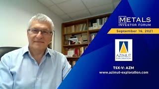 Jean-Marc Lulin of Azimut Exploration presents at the Virtual Metals Investor Forum on Sep. 16, 2021