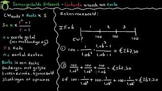Samengestelde interest: contante waarde van een rente - (bedrijfseconomie uitleg)