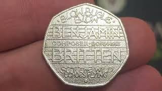 UNC 2013 BENJAMIN BRITTEN 50P Coin VALUE + REVIEW