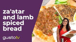 Lebanese Spiced Bread 2 Ways - Za'atar & Lamb *Traditional Manakish Recipe* | One World Kitchen