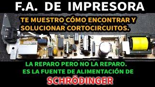 Fuente de alimentación de impresora | Encontrando cortocircuitos | Reparación