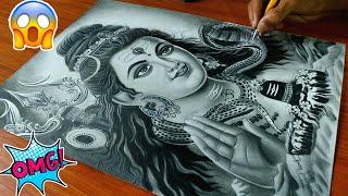 I made best drawing in the world of Lord shiva|realistic pencil sketch| lord shiva drawing