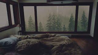 Rain Sound for Sleeping - Sound of Relaxing the Rain in the Misty Forest Without Thunder