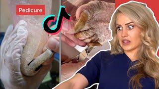 Foot doctor reacts to CRAZIEST pedicure TikToks