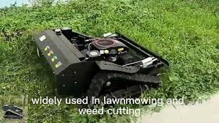 wireless rubber track weed reaper made by VigorunTech,Vigorun remote operate grass trimming machine