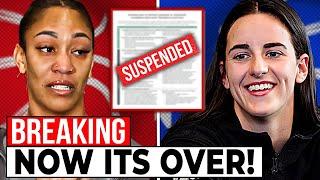 1 HOUR AGO: A'ja Wilson THROWS TANTRUM After WNBA SUSPENDED Her For RACIST ASSAULT On Caitlin Clark!