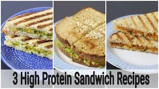 3 High Protein Sandwich Recipes For Weight loss - Healthy Bread Recipes | Skinny Recipes