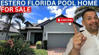 Homes For Sale In Estero Florida with pool on the Lake  | Corkscrew Shores Estero FL