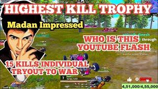 who is this YOUTUBE FLASH  madan Impressed 15 individual kills in war  #madan #bgmilivetamil