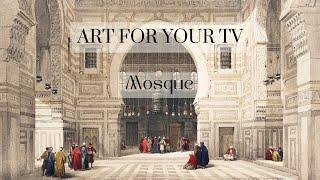 Interior of Mosque Frame TV Art, Ramadan Mubarak Art, Eid Art, Islam Illustration, Muslim TV Art