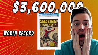 COMIC BOOK SELLS FOR $3,600,000 ! AMAZING FANTASY #15 CGC 9.6 | WORLD RECORD SALE $3.6 Million