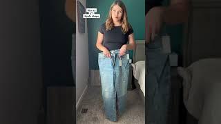 Good American jeans haul on a size 12 apple shape body