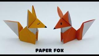 paper origami fox craft #youtube