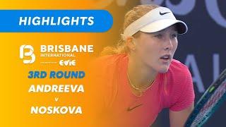 Linda Noskova v Mirra Andreeva - Brisbane International Highlights | Wide World of Sports