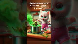 From Kitchen to Chaos: Kitten's Magical Chicken Story #cats #kitten #chicken #ai #youtubeshorts