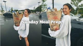 MEAL PREP WITH ME | SUNDAY MEAL PREP | GROCERY HAUL | HIGH PROTEIN MEALS