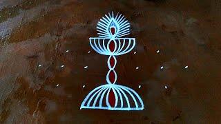 Karthigai deepam kolam newKuthu vilakku kolamfriday muggulu easyDeepam mugguluCreative rangolis