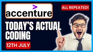 Repeated | Accenture latest coding questions | Accenture Assessment test 2024