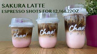 CAFE RECIPES: SAKURA LATTE - FOR 12, 16 & 22OZ CUPS